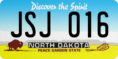 ND license plate JSJ016