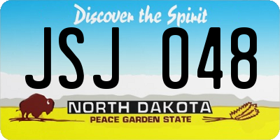 ND license plate JSJ048