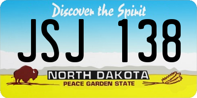 ND license plate JSJ138