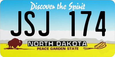 ND license plate JSJ174