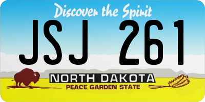 ND license plate JSJ261