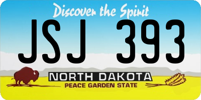 ND license plate JSJ393