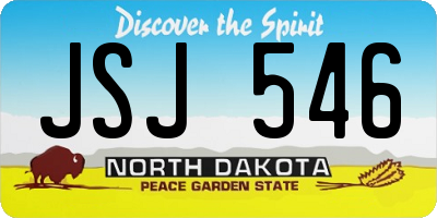 ND license plate JSJ546