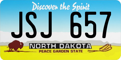 ND license plate JSJ657