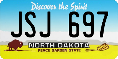 ND license plate JSJ697