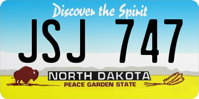 ND license plate JSJ747