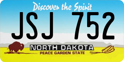 ND license plate JSJ752