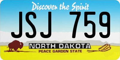 ND license plate JSJ759