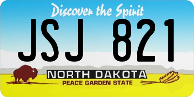 ND license plate JSJ821