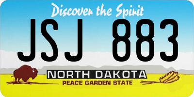 ND license plate JSJ883