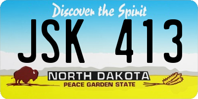 ND license plate JSK413