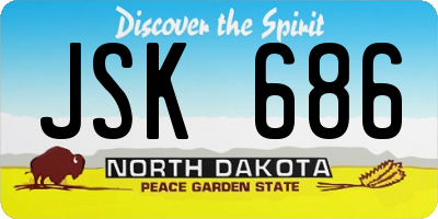 ND license plate JSK686