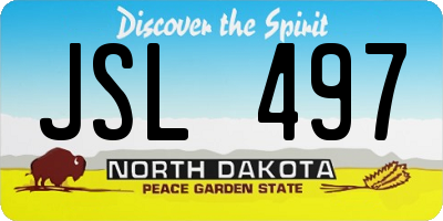 ND license plate JSL497