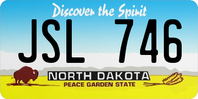 ND license plate JSL746