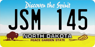 ND license plate JSM145