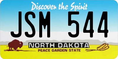ND license plate JSM544