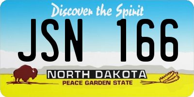 ND license plate JSN166