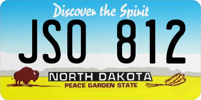 ND license plate JSO812