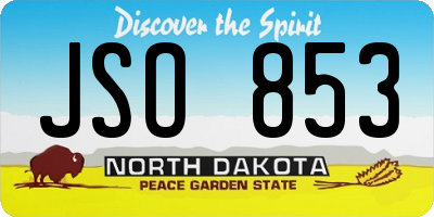 ND license plate JSO853