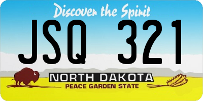 ND license plate JSQ321
