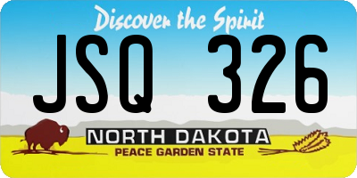 ND license plate JSQ326