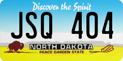 ND license plate JSQ404