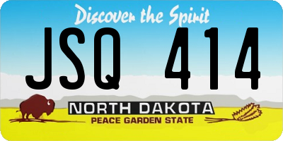 ND license plate JSQ414