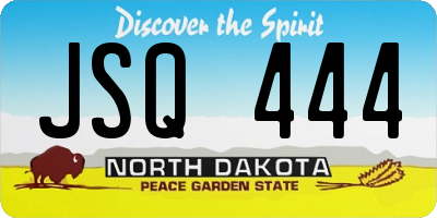 ND license plate JSQ444