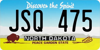 ND license plate JSQ475