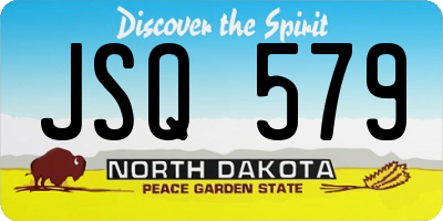 ND license plate JSQ579