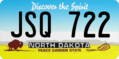 ND license plate JSQ722