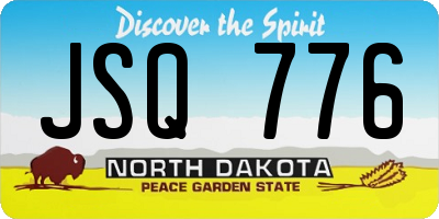 ND license plate JSQ776