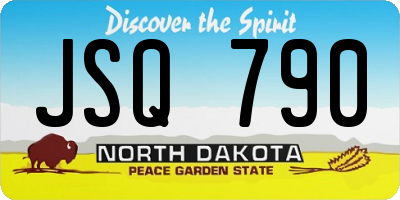 ND license plate JSQ790