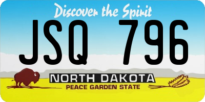 ND license plate JSQ796