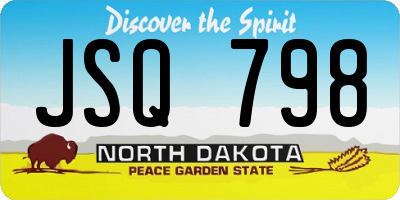 ND license plate JSQ798