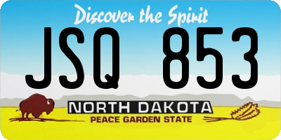 ND license plate JSQ853