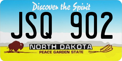ND license plate JSQ902