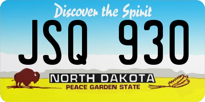 ND license plate JSQ930