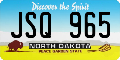 ND license plate JSQ965
