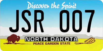 ND license plate JSR007
