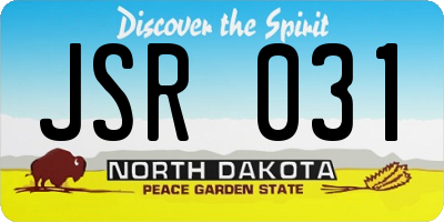 ND license plate JSR031
