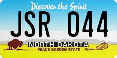 ND license plate JSR044