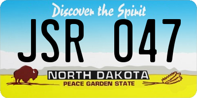 ND license plate JSR047