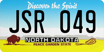 ND license plate JSR049