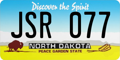 ND license plate JSR077