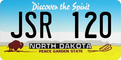 ND license plate JSR120