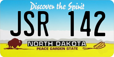 ND license plate JSR142