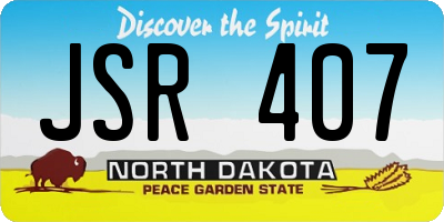 ND license plate JSR407