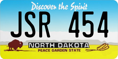 ND license plate JSR454