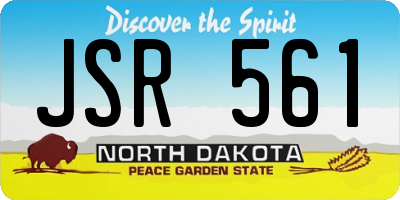 ND license plate JSR561